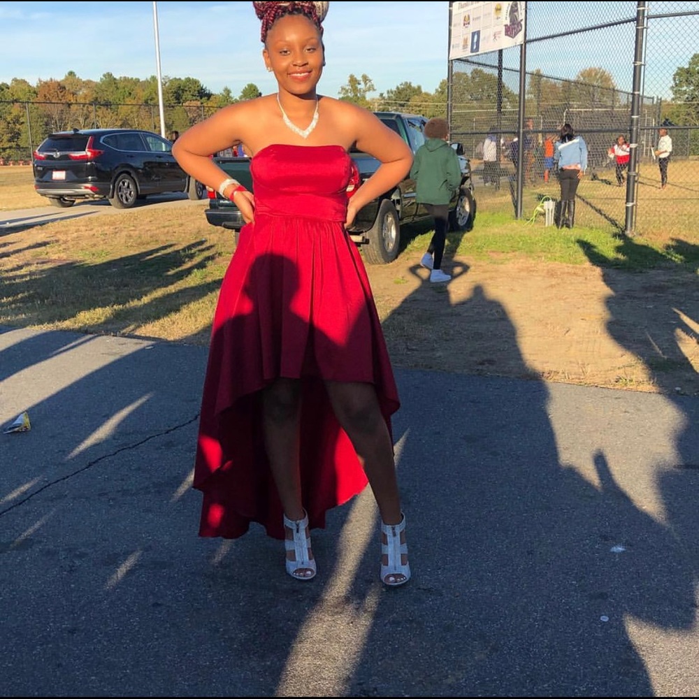 Burgundy homecoming dress